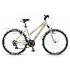 Женский велосипед Stels Miss 6300 V "15.5" белый/желтый
